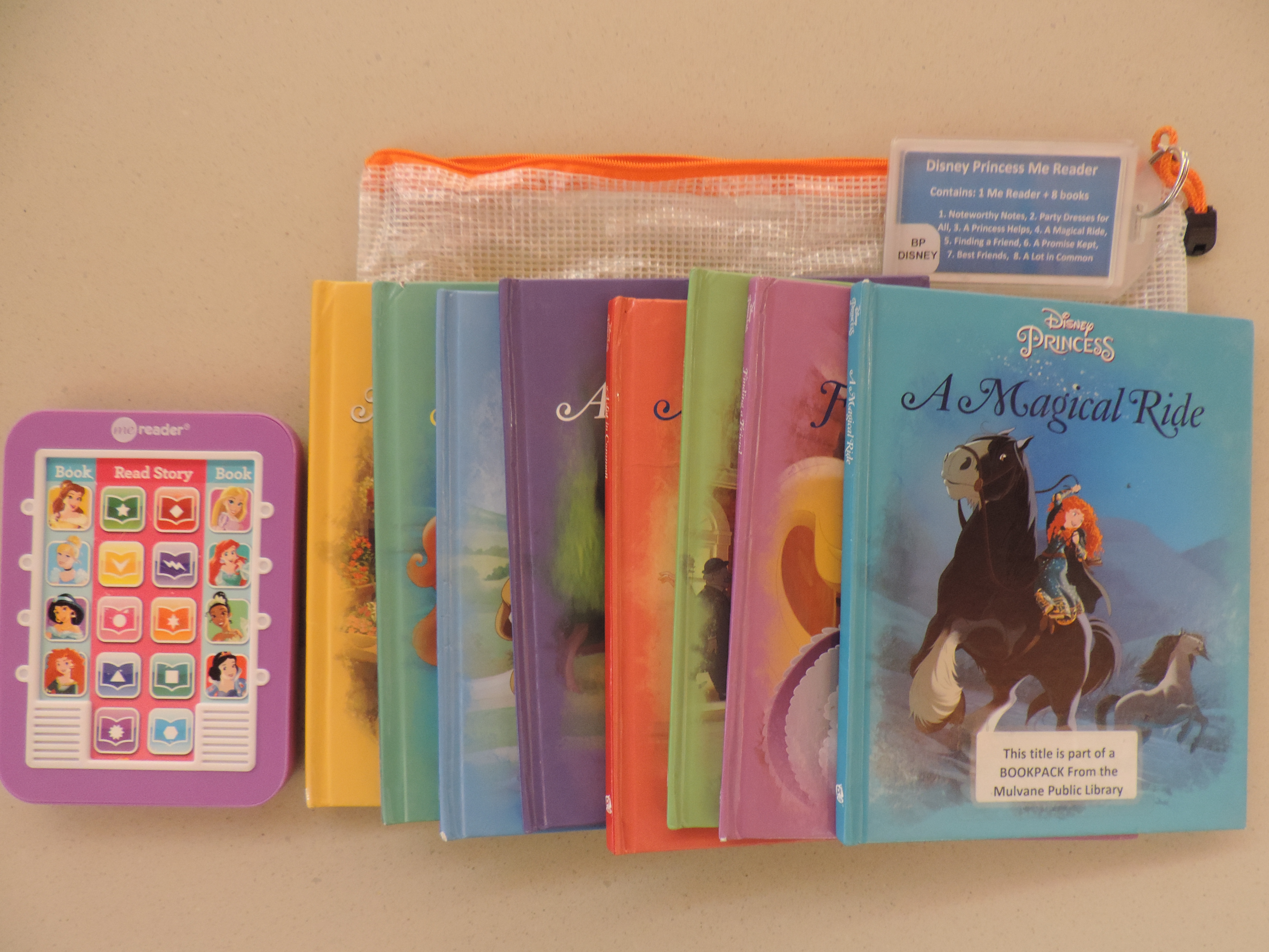MeReader sounds tablet with 6 books
