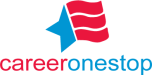 Career onestop logo Blue star red stripes