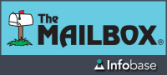 The Mailbox logo white mailbox on blue background