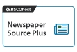 EBSCOhost logo green and blue newspaper