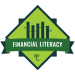 Financial literacy logo green diamond 