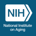 National institute on aging logo blue background white text