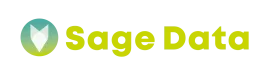 Sage data logo green and blue arrow