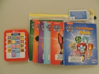 MeReader sounds tablet with 6 books
