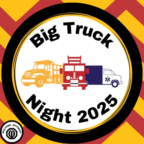 3 trucks with the words "Big Truck Night 2025"