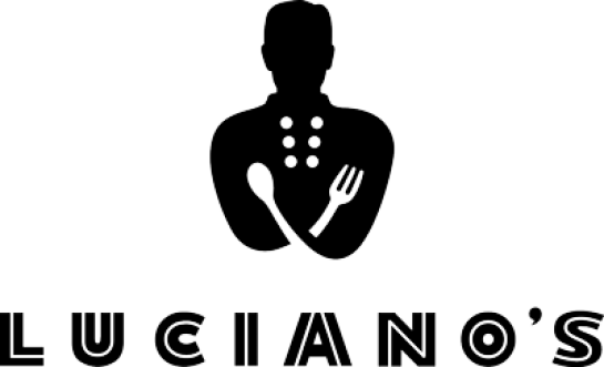 Luciano's logo fork and spoon